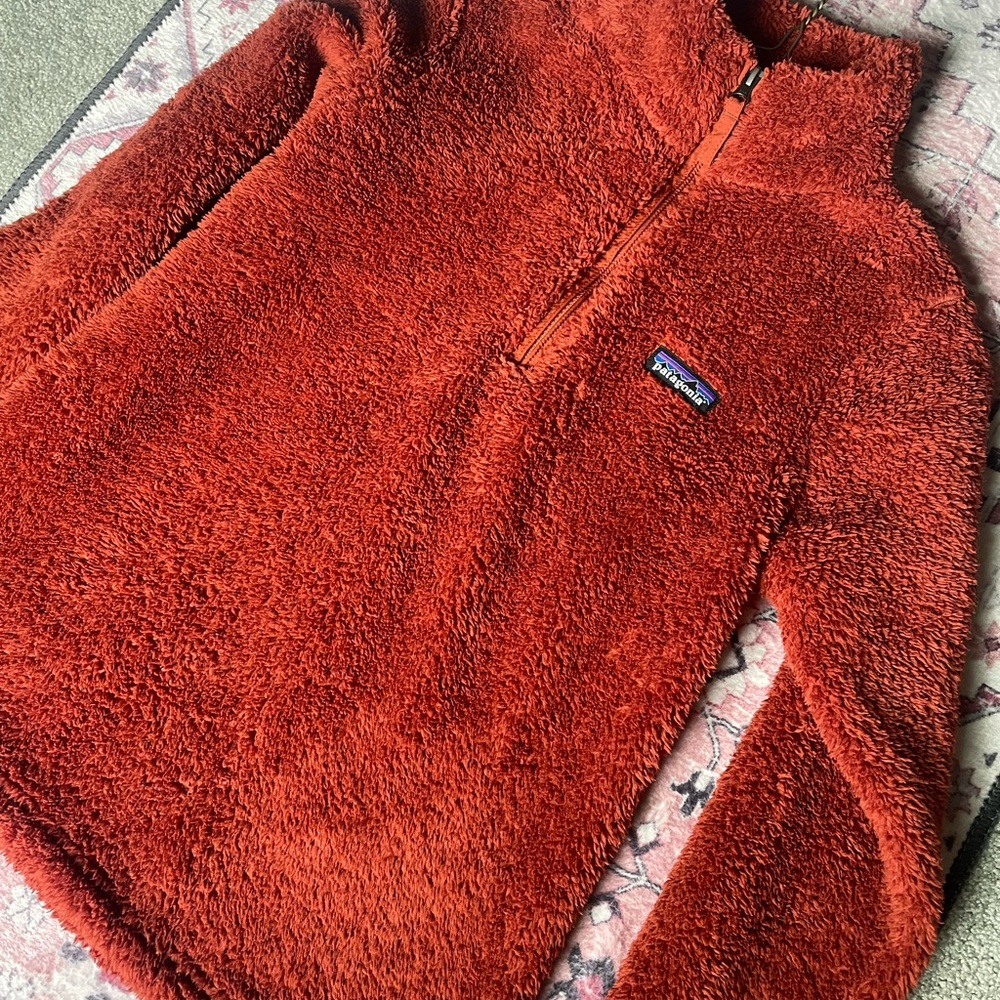 Patagonia Burnt Orange Fleece Quarter-Zip Pullover